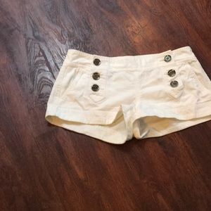 White chino shorts